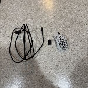 White Gaming Mouse with Cable